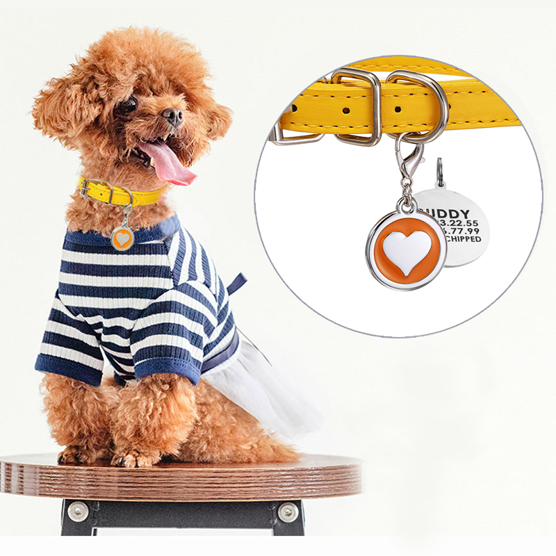 Pet Supplies Login - Etiqueta do amor do metal do