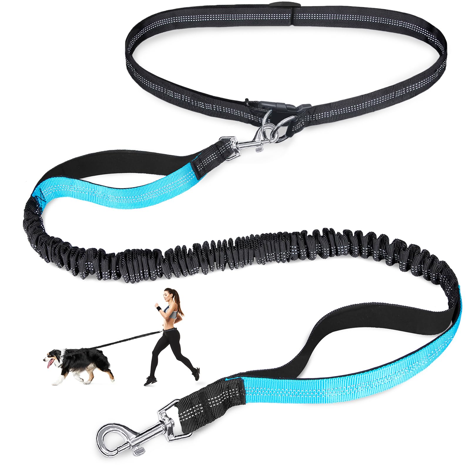Pet Supplies Wholesale - Trela de corrida reflexiva elástica dupla