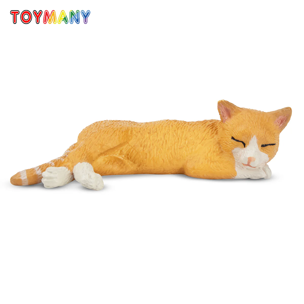 Pet Supplies Delivery - Toymany simulação deitado gato laranja animal