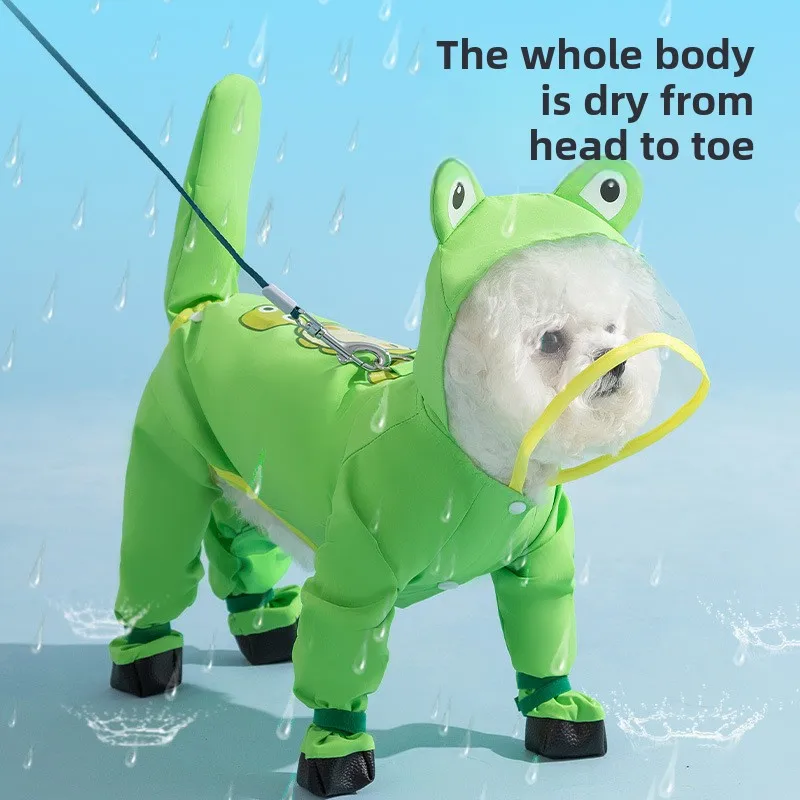 Filhote de cachorro com pés Po - Dog Raincoat avaliação e preço