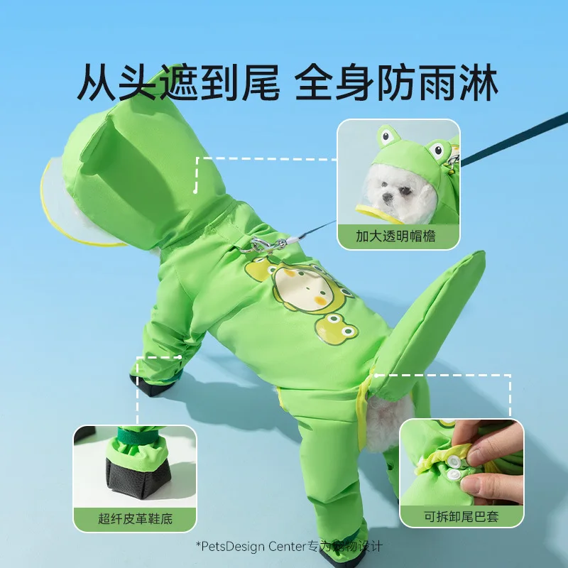 Filhote de cachorro com pés Po - Dog Raincoat avaliação e preço